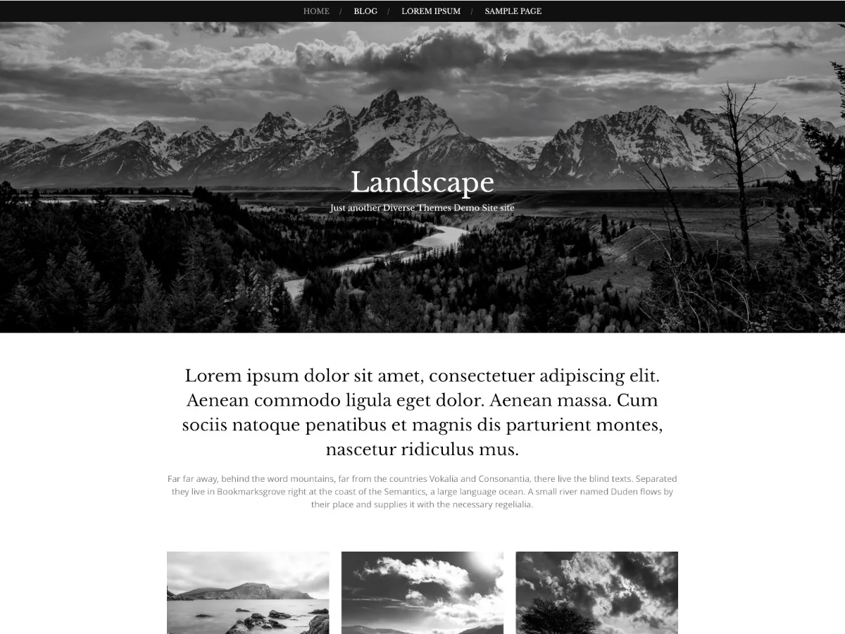 Landscape WordPress Theme